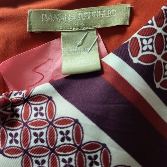 Banana Republic midi dress, geometric red pink size 4 - Picture 3 of 5